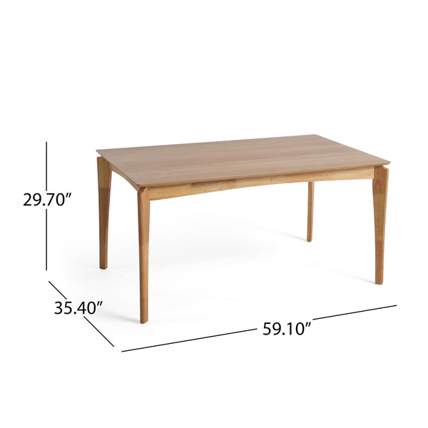 Gdf Studio Laveer Mid Century Modern Wood Dining Table