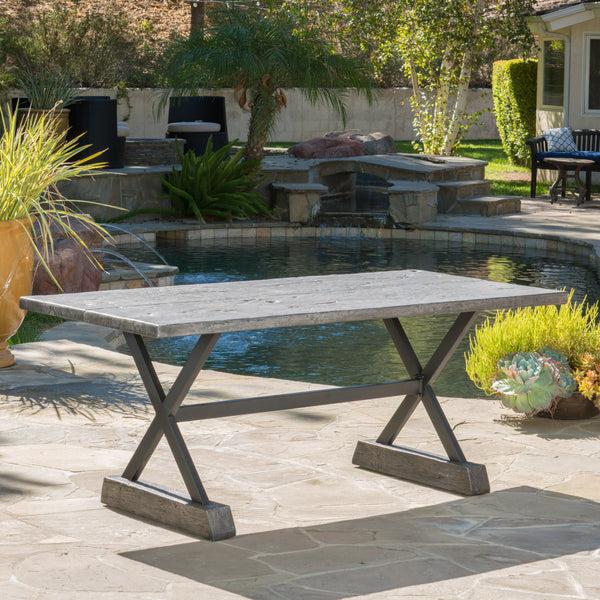 Gdf Studio Lavelle Outdoor Lightweight Concrete Dining Table