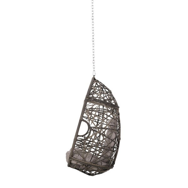 Gdf Studio Layden Indoor/Outdoor Wicker Hanging Egg / Teardrop Chair (NO STAND)