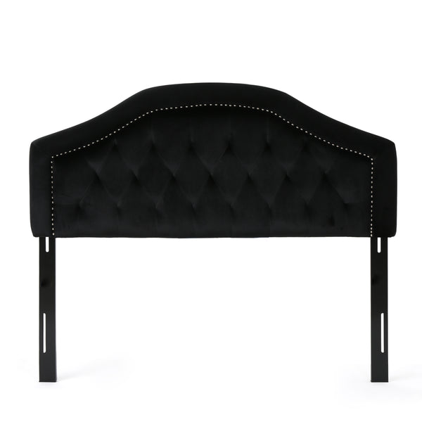 Gdf Studio Lazarus New Velvet Studded Seam Tufted Queen/Full Headboard