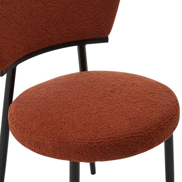 Gdf Studio Leandera Modern Upholstered Dining Chairs Metal Frame Set Of 2