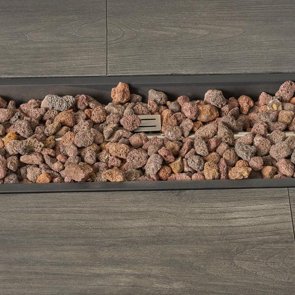 Gdf Studio Lecanto Outdoor 50 000 BTU Lightweight Concrete Rectangular Fire Pit (No Tank Holder)