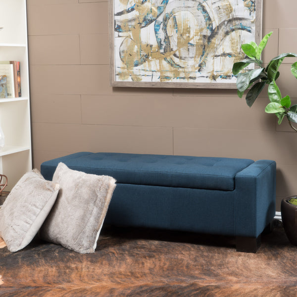 Gdf Studio Legacy Tufted Top Fabric Storage Ottoman