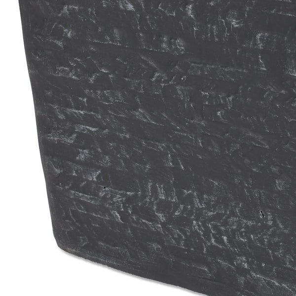 Gdf Studio Leiman Outdoor Medium And Small Cast Stone Planters Set Of 2 Gray