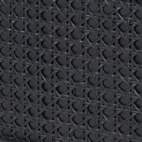 Gdf Studio Lempster Rustic Acacia Wood And Cane Nightstand Dark Gray