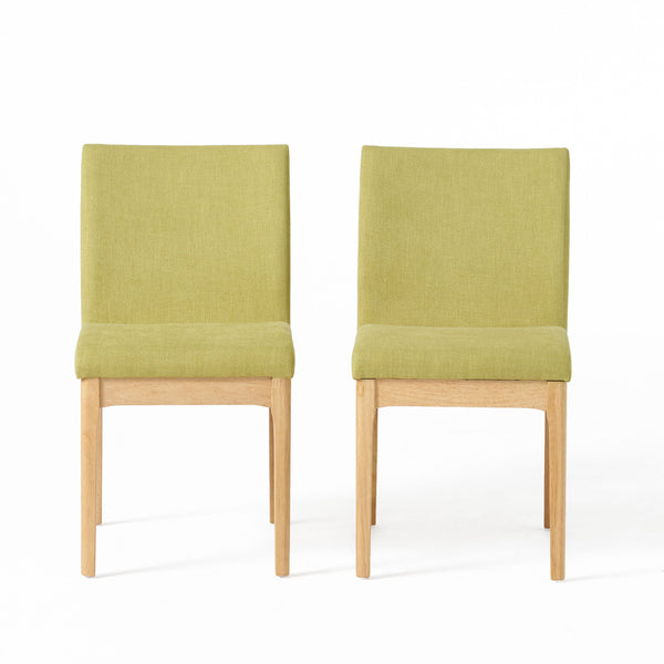 gdf studio Leona Fabric & Wood Finish Dining Chair (Set of 2)