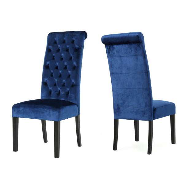 gdf studio Leona Tall Back Tufted New Velvet Dining Chair (Set of 2)