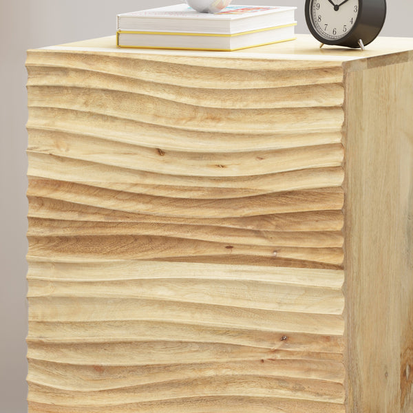 Gdf Studio Lesley Modern Mango Wood And Iron Side Table