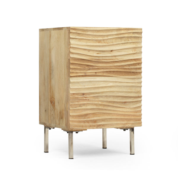 gdf studio Lesley Modern Mango Wood and Iron Side Table