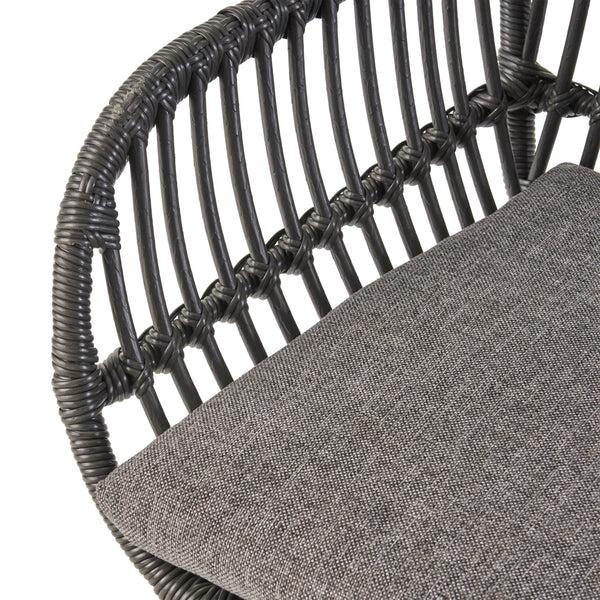 Gdf Studio Lesley Outdoor Faux Wicker 2 Seater Chat Set With Tempered Glass Table