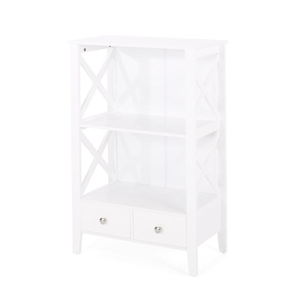 Gdf Studio Lewis Modern Bathroom Floor Storage Rack With Drawers