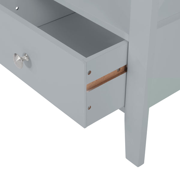 Gdf Studio Lewis Modern Bathroom Floor Storage Rack With Drawer