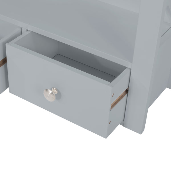 Gdf Studio Lewis Modern Wall-Mounted Bathroom Storage Cabinet With Drawers