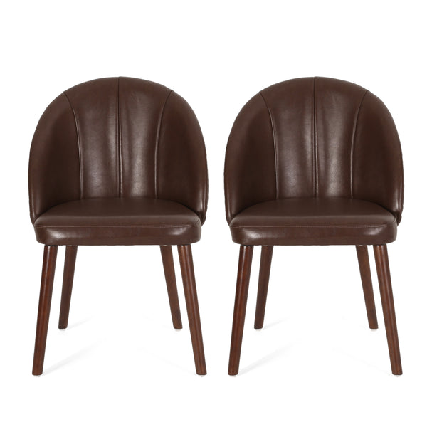 Gdf Studio Lewiston Contemporary Channel Stitch Dining Chairs Set Of 2