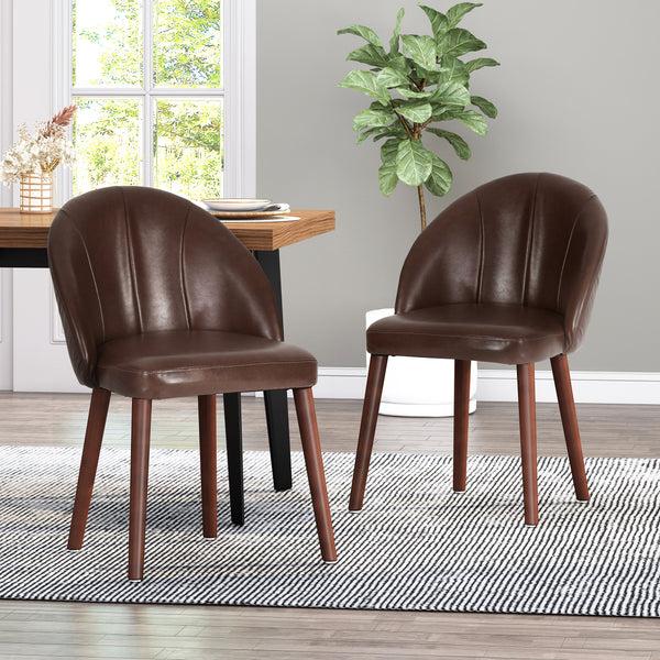 gdf studio Lewiston Contemporary Channel Stitch Dining Chairs Set of 2