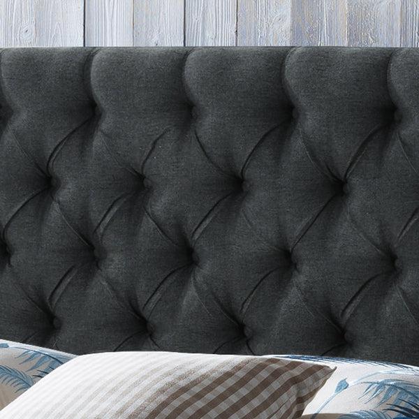 Gdf Studio Lidia Wingback Queen Tufted Fabric Headboard
