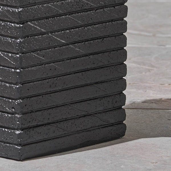 Gdf Studio Lilith Garden Urn Planter Square Riveted Lightweight Concrete