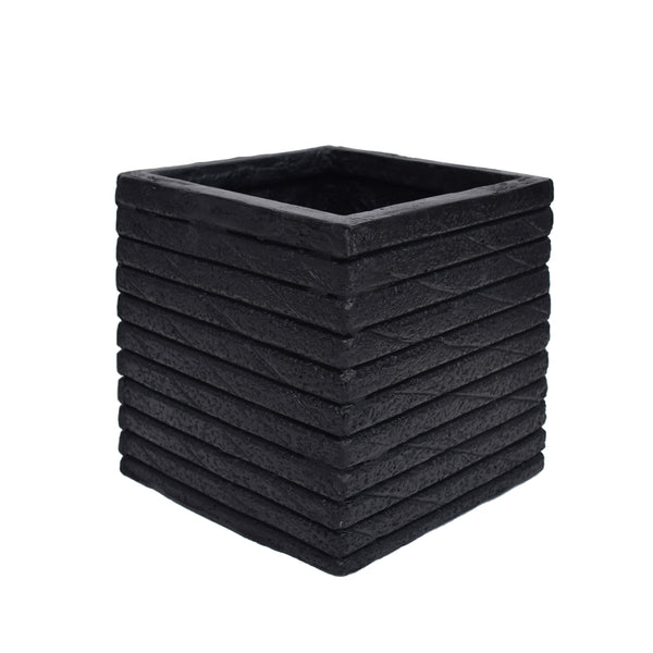 gdf studio Lilith Garden Urn Planter Square Riveted Lightweight Concrete