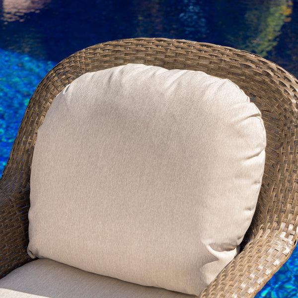 Gdf Studio Linsten Outdoor Wicker Swivel Club Chairs With Water Resistant Cushions
