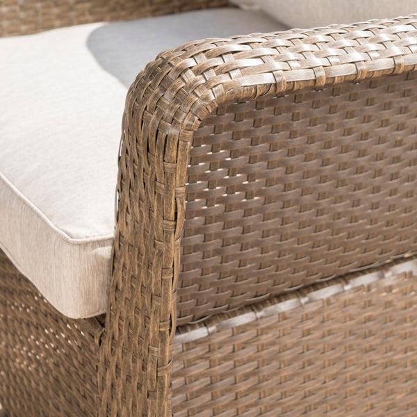 Gdf Studio Linsten Outdoor Wicker Swivel Club Chairs With Water Resistant Cushions