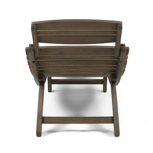 Gdf Studio Lisbon Outdoor Acacia Wood 3 Piece Chaise Lounge Set
