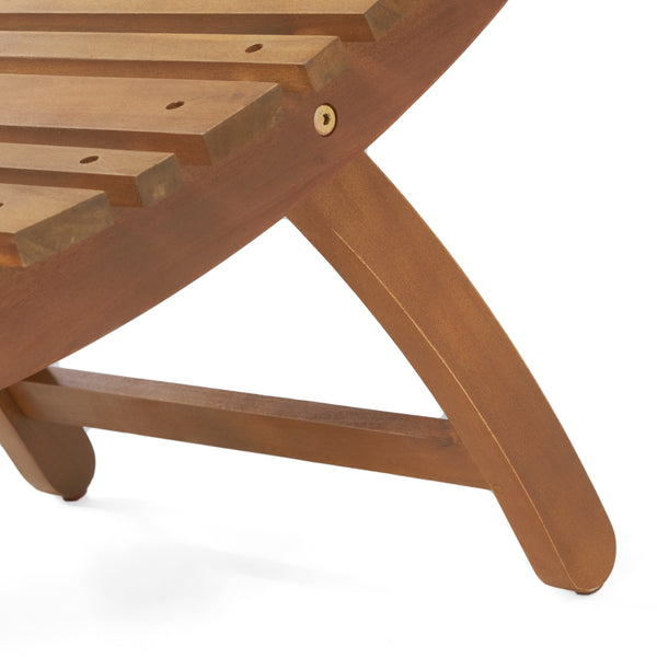 Gdf Studio Lisbon Outdoor Wood Folding & Portable Chaise Lounge