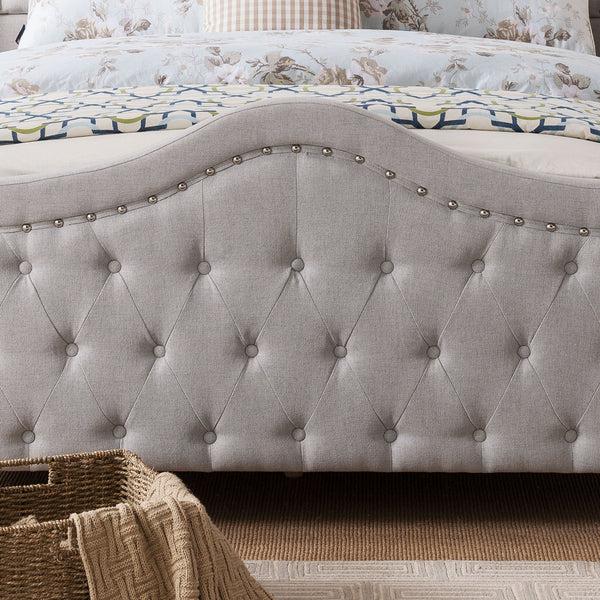 Gdf Studio Livi Fabric Fully Upholstered Queen Bed Set