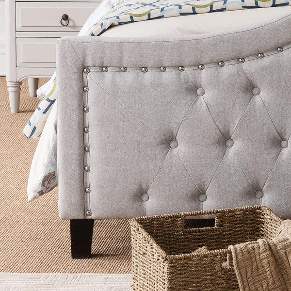 Gdf Studio Livi Fabric Fully Upholstered Queen Bed Set