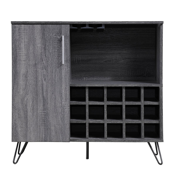 gdf studio Lochner Mid Century Modern Wine Rack Bar Cabinet