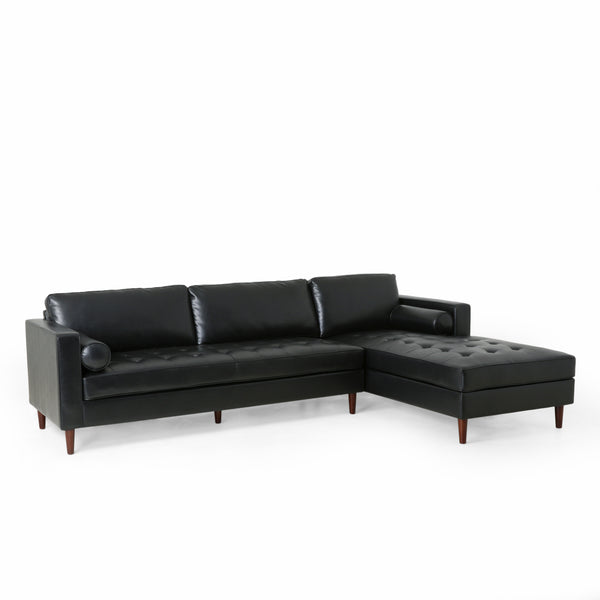 gdf studio Lockbourne Contemporary Tufted Upholstered Chaise Sectional