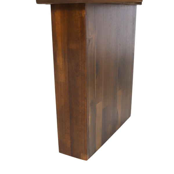 Gdf Studio Logan Acacia Wood Dining Benches Set Of 2 Rich Mahogany