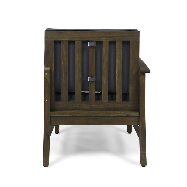 Gdf Studio Lorelei Outdoor 4 Piece Acacia Wood Sofa And Coffee Table Set