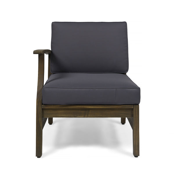 Gdf Studio Lorelei Outdoor 4 Piece Acacia Wood Sofa And Coffee Table Set