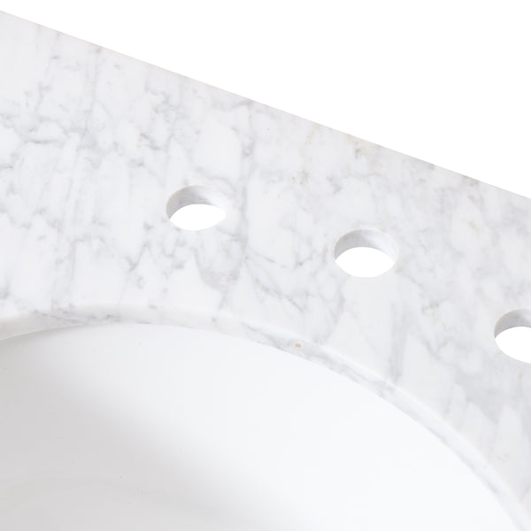 Gdf Studio Lorent Contemporary Marble Countertop With Sink