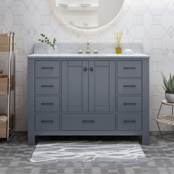 gdf studio Lorent Contemporary Marble Countertop with Sink