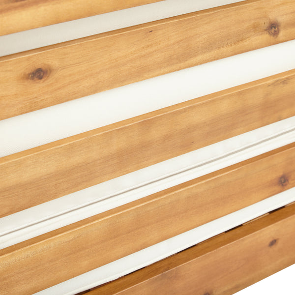 Gdf Studio Louise Outdoor Acacia Wood Club Chair With Cushion