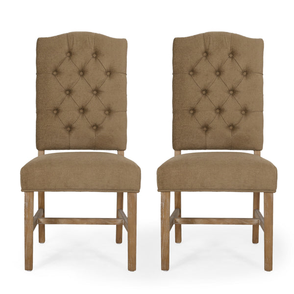 Gdf Studio Loyning Contemporary Tufted Dining Chairs Set Of 2