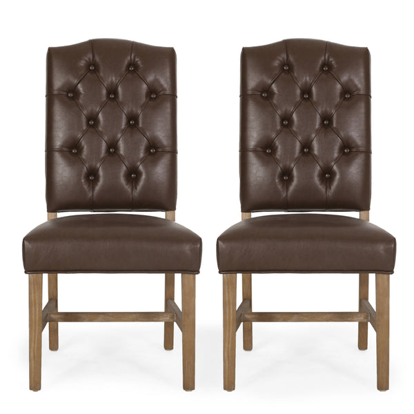 gdf studio Loyning Contemporary Tufted Dining Chairs Set of 2