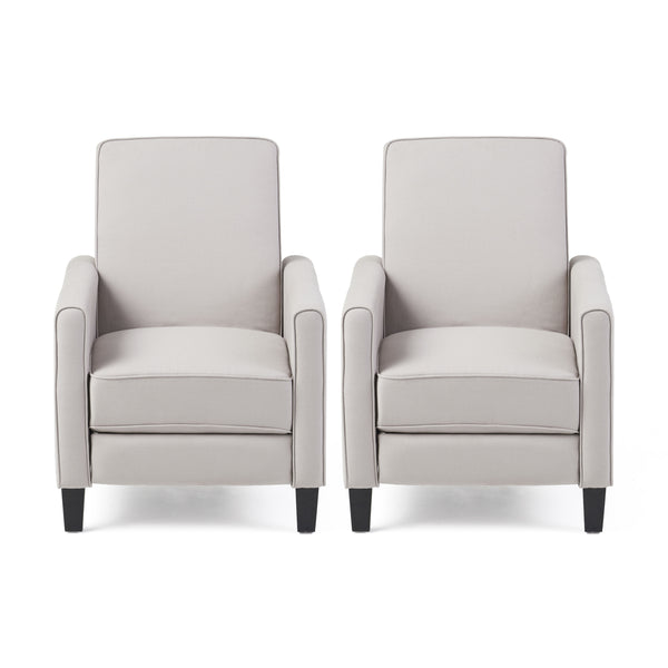 Gdf Studio Lucas Contemporary Fabric Recliner (Set Of 2)