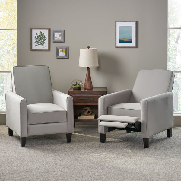 Gdf Studio Lucas Contemporary Fabric Recliner (Set Of 2)