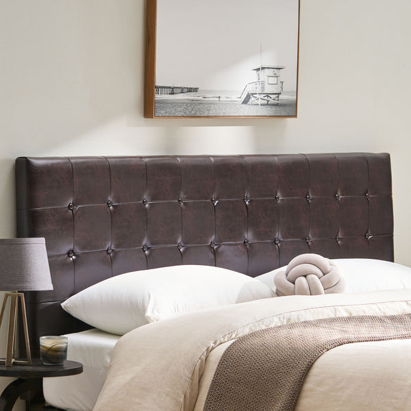 Gdf Studio Lucca Tufted Bonded Leather King/Cal King Headboard