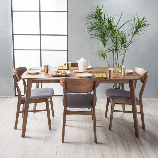 Gdf Studio Lucille Mid-Century Modern 5 Piece Dining Set