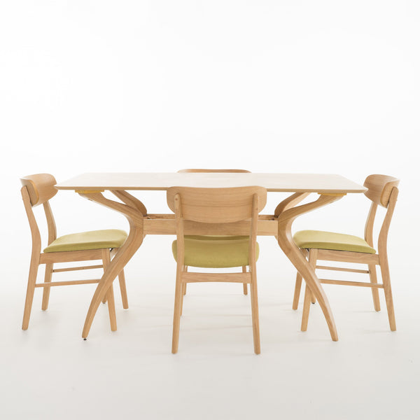 gdf studio Lucille Mid-Century Modern 5 Piece Dining Set