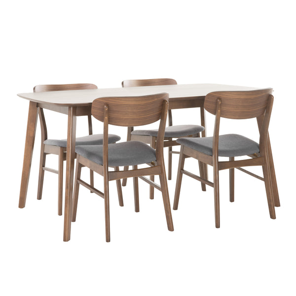 gdf studio Lucille Mid-Century Modern 5 Piece Dining Set