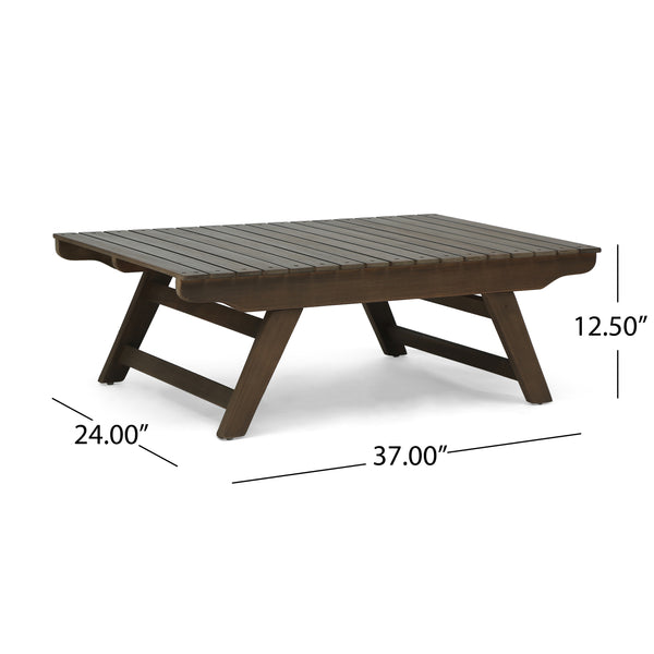 Gdf Studio Lucy Outdoor Acacia Wood 4 Seater Chat Set
