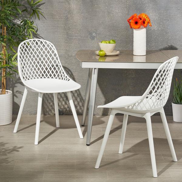 Gdf Studio Lucy Outdoor Modern Dining Chair (Set Of 2)