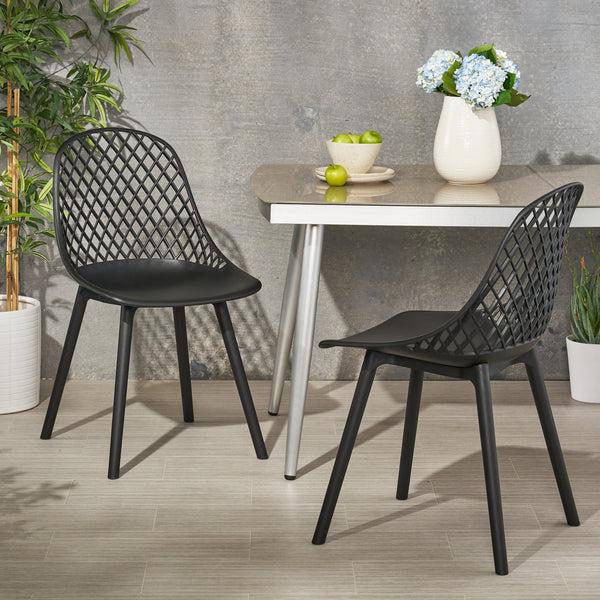 gdf studio Lucy Outdoor Modern Dining Chair (Set of 2)
