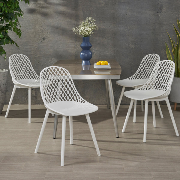 Gdf Studio Lucy Outdoor Modern Dining Chair (Set Of 4)