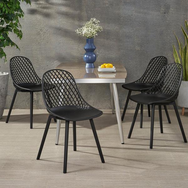 gdf studio Lucy Outdoor Modern Dining Chair (Set of 4)