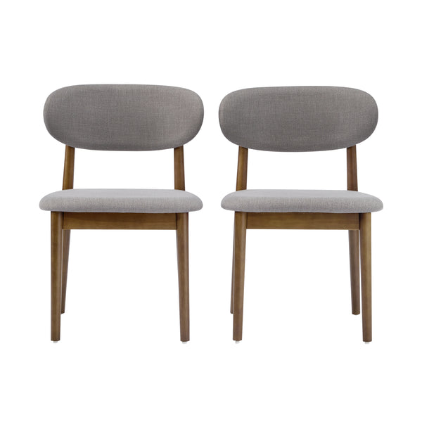 Gdf Studio Lumene Contemporary Upholstered Side Chair With Soild Wood Legs And Curved Back (Set Of 2)